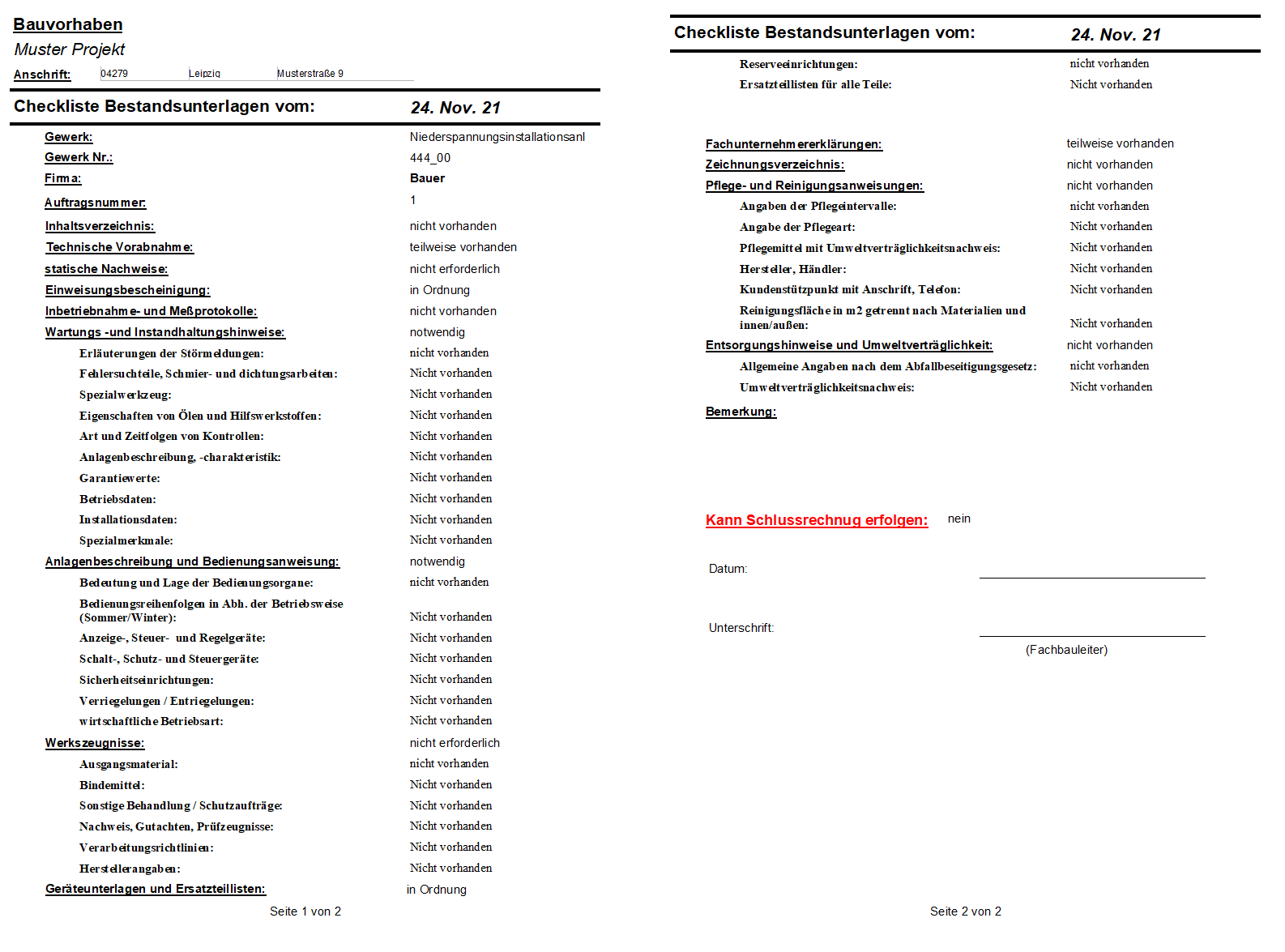 Details pro Firma